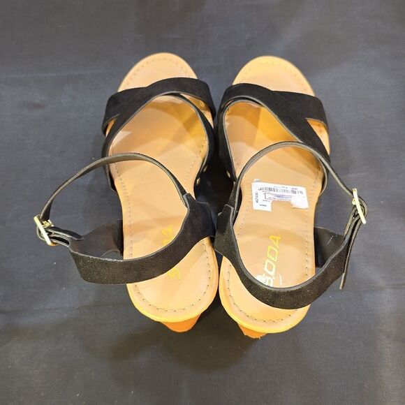 BRAND NEW SODA  WOMENS BLOCK HEEL PLATFORM SANDAL  - Picture 7 of 16